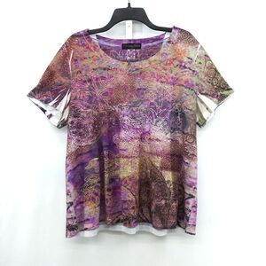 Appropriate Behavior Shirt Womens Size 2X Purple All Over Print Pullover Top